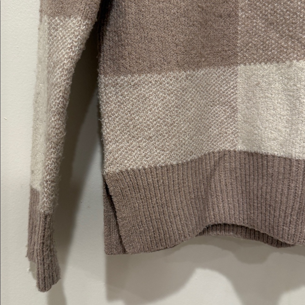 Christian Siriano Beige and Cream Checkered Sweater Sz XS - Picture 4 of 6